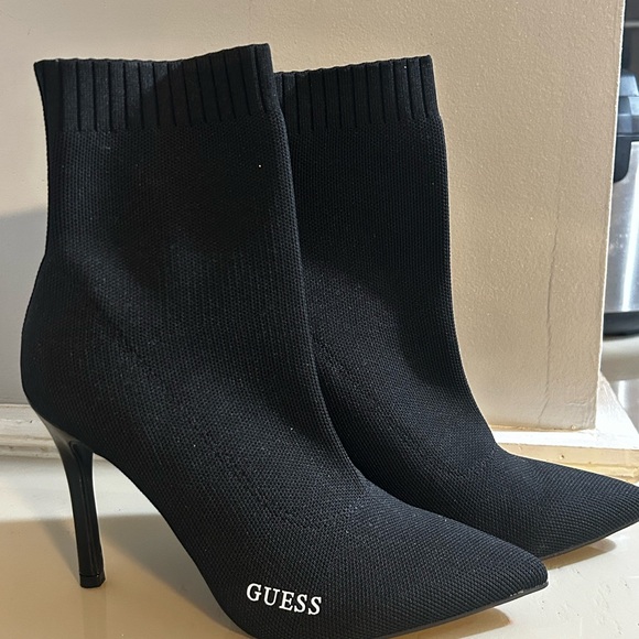 GUESS Black Women's Ankle Sock Boots - Picture 1 of 4
